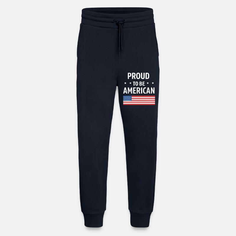 American Pride mit US-Flagge - Jogginghose - made by SPREAD - DARK NAVY