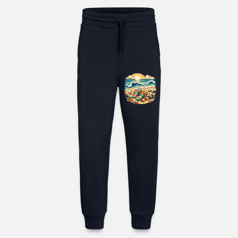 Sunset on the beach illustration - Jogging Pants - made by SPREAD - DARK NAVY