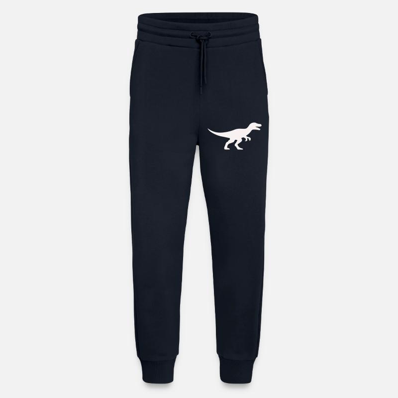 Raptor T Rex Silhouette - Pantalon de jogging bio décontracté fabriqué en UE - DARK NAVY