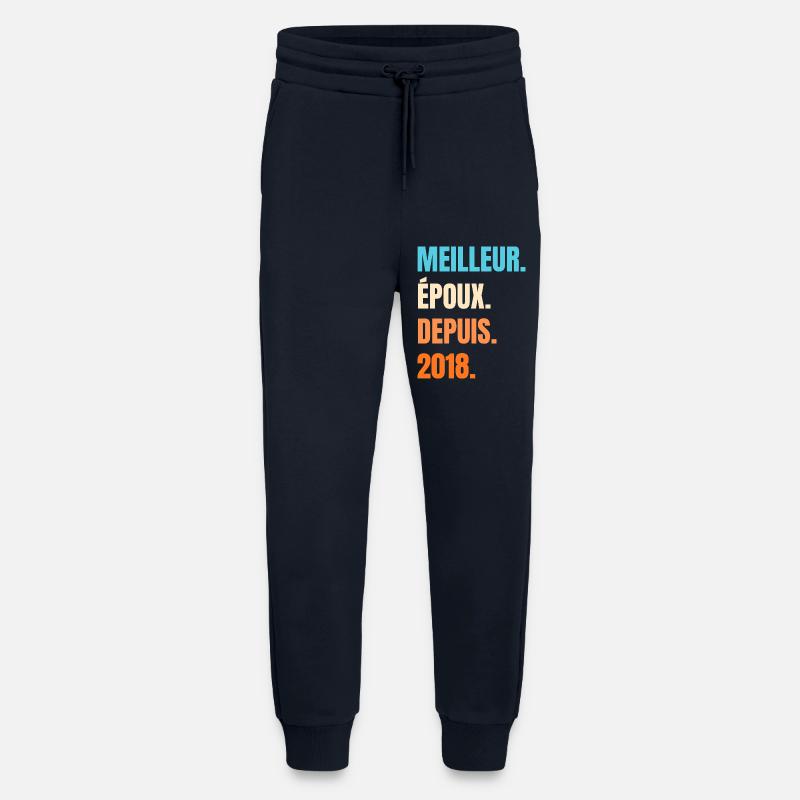 Bester Ehemann seit 2018 Geschenk-Ehemann - Jogginghose - made by SPREAD - DARK NAVY