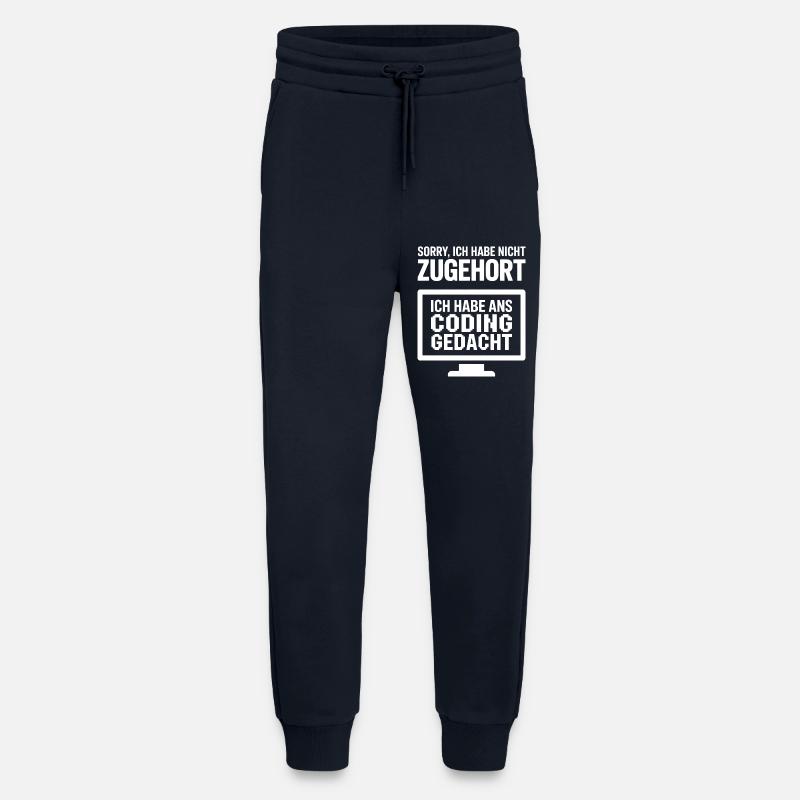 Pensée de codage - Pantalon de jogging bio décontracté fabriqué en UE - DARK NAVY