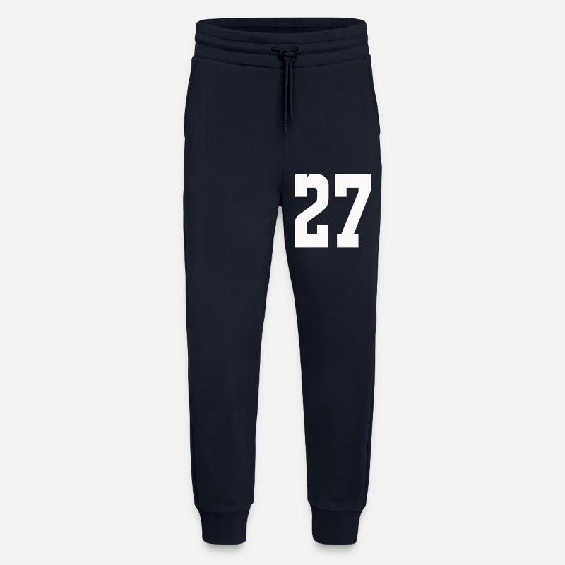 Numerals 27 Contrast Design - Jogging Pants - made by SPREAD  - DARK NAVY