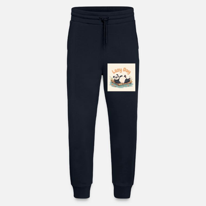 Panda napping on raft - Jogging Pants - made by SPREAD  - DARK NAVY