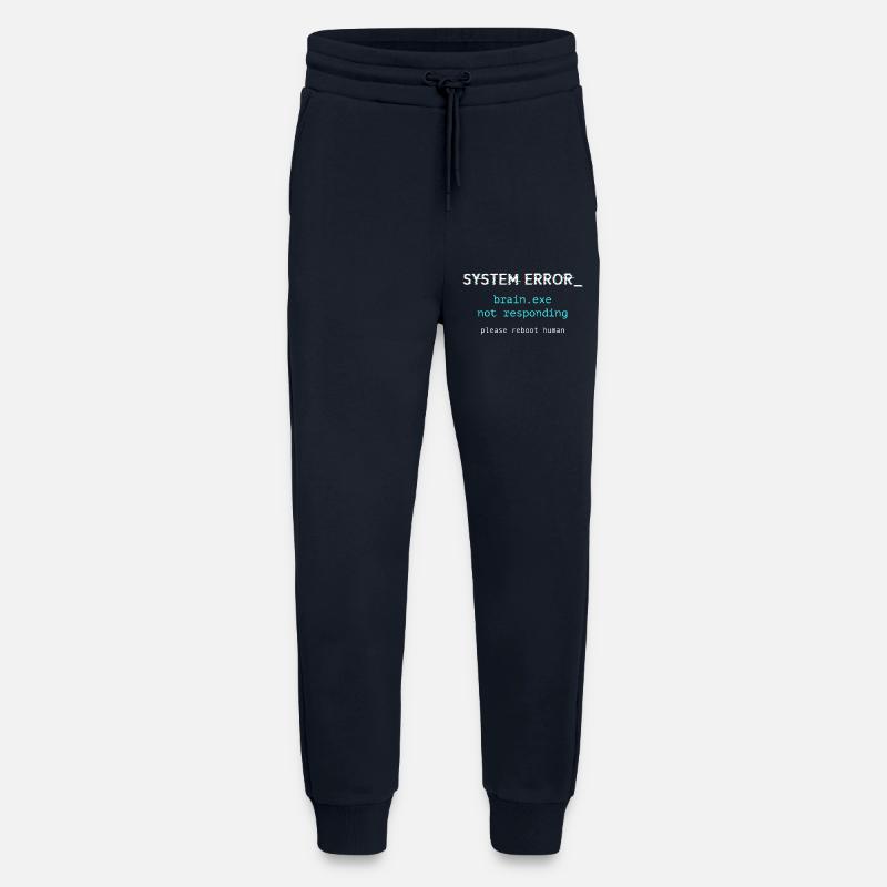 Erreur système - brain.exe ne répond pas - Pantalon de jogging bio décontracté fabriqué en UE - DARK NAVY