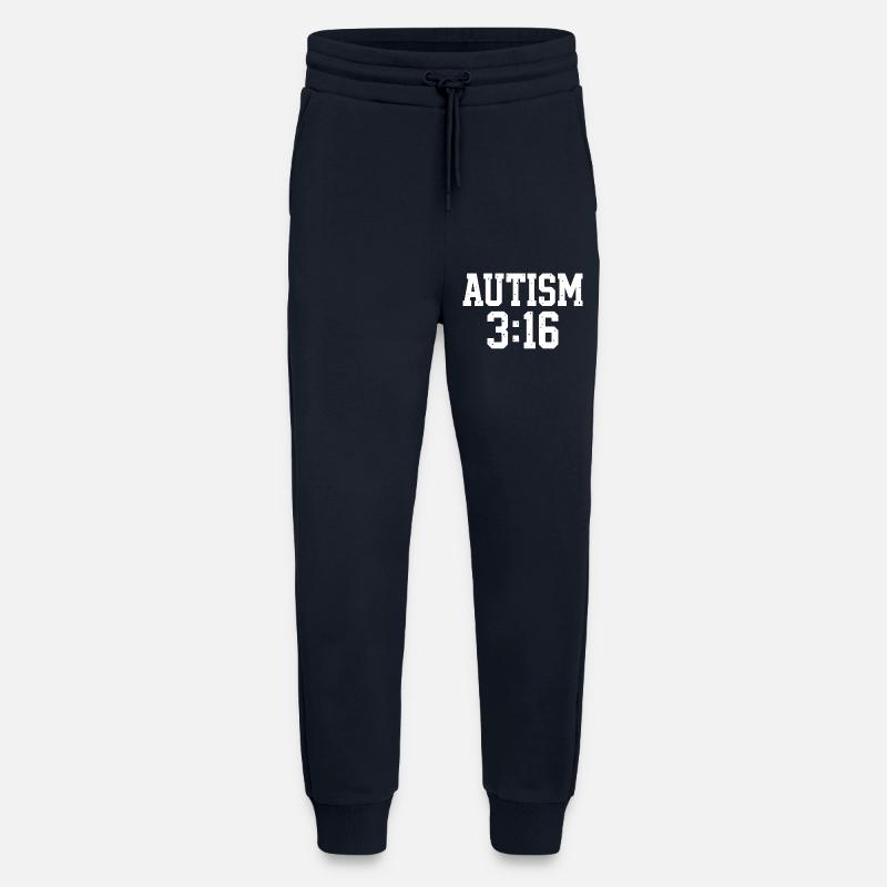 Autism Acceptance Typography - Jogging Pants - made by SPREAD - DARK NAVY