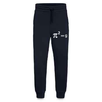 Jeu de mots sur la blague drôle de mathématiques - Pi blague pi au carré = g Mathématiques - Pantalon de jogging bio décontracté fabriqué en UE - DARK NAVY - Devant