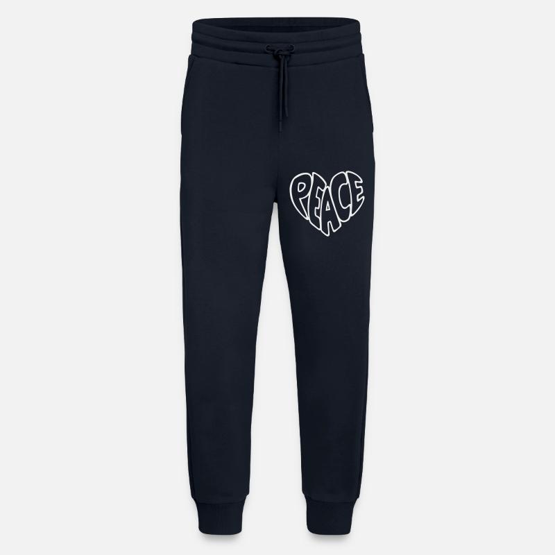 Peace Bubble Font Graphic - Jogging Pants - made by SPREAD  - DARK NAVY