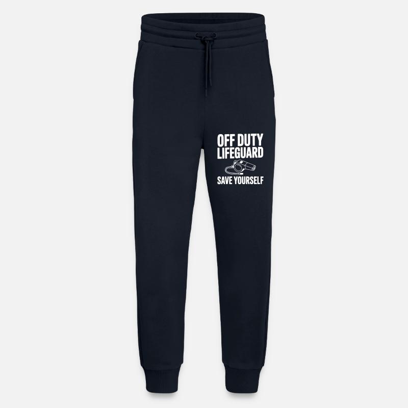 Off Duty Lifeguard Save Yourself - Jogging Pants - made by SPREAD  - DARK NAVY