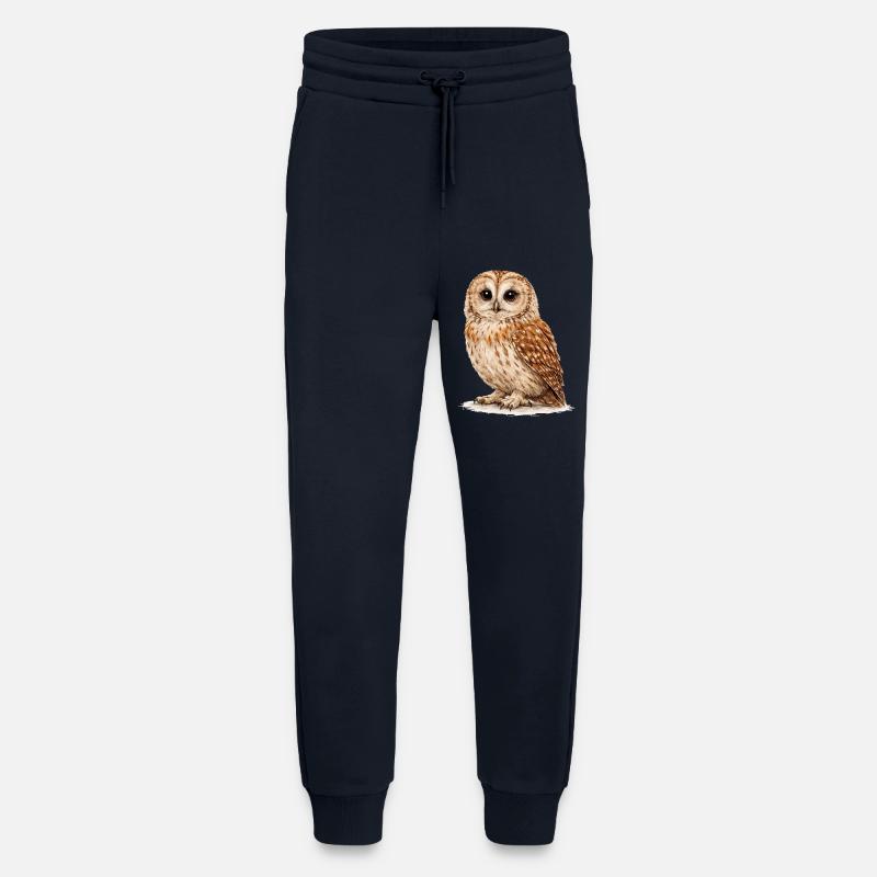 Aquarell Eule Nachtwald - Jogginghose - made by SPREAD - DARK NAVY