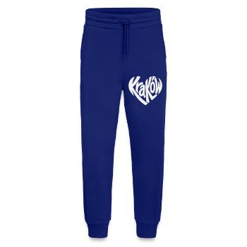 Cracovie, Cracovie Cœur Logo de faute de frappe - Pantalon de jogging bio décontracté fabriqué en UE - Iconic Blue - Devant