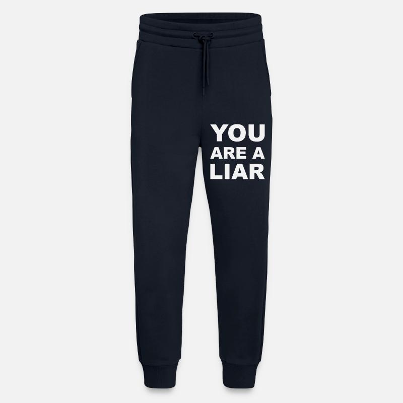 liar Lugner white - Jogging Pants - made by SPREAD  - DARK NAVY