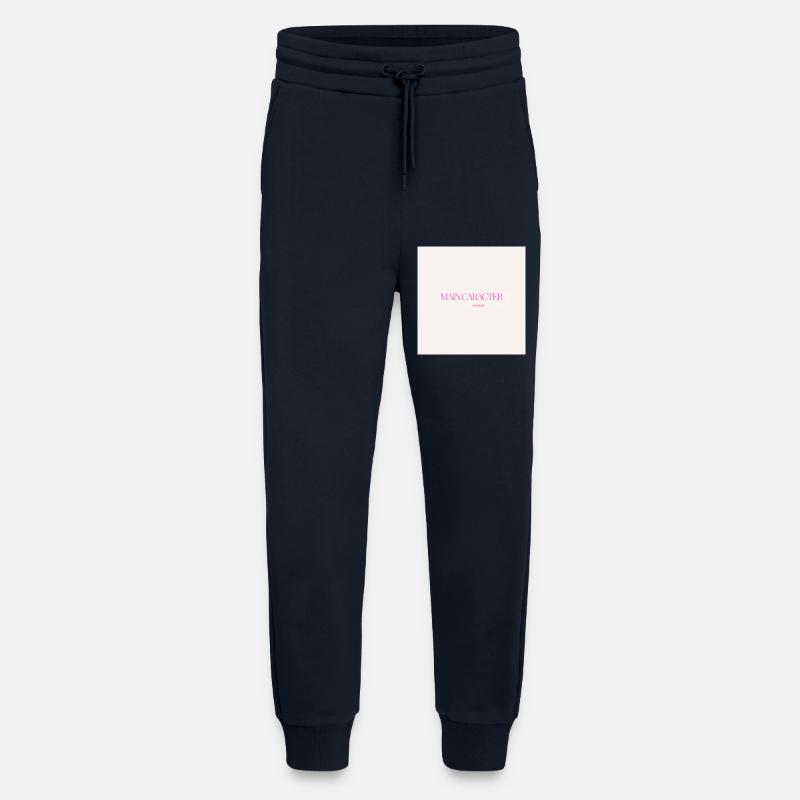 "CARACTER SOMETIMES" Graphic Tee Design - Pantalon de jogging bio décontracté fabriqué en UE - DARK NAVY