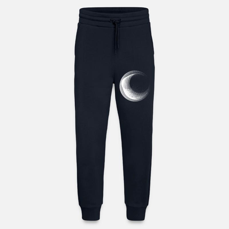 Conception de cercles points - Pantalon de jogging bio décontracté fabriqué en UE - DARK NAVY