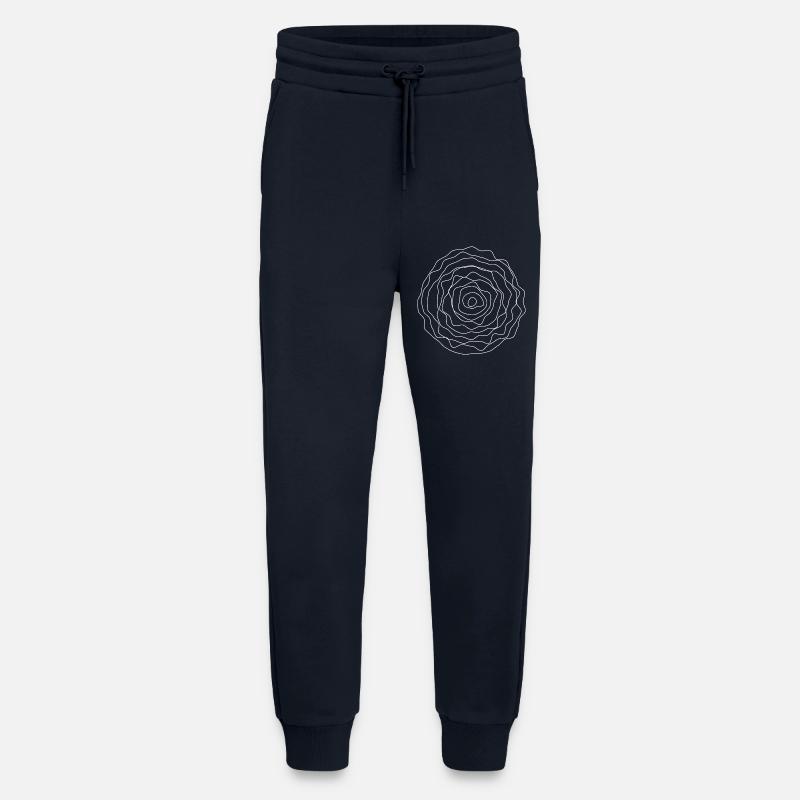 Concentric Line Rose - Jogging Pants - made by SPREAD - DARK NAVY