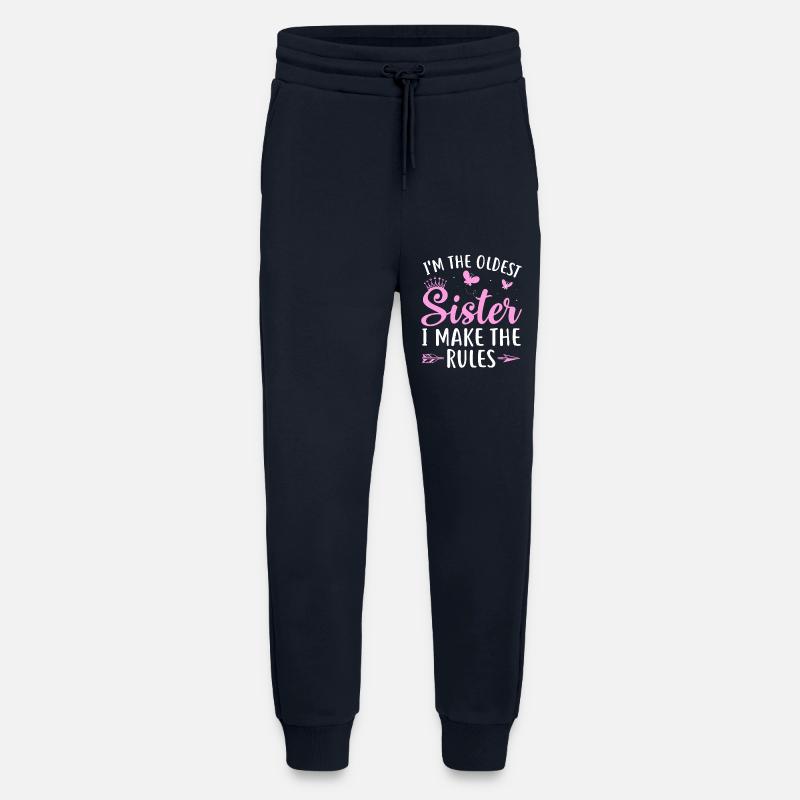 Oldest Sister Rules Pink - Jogging Pants - made by SPREAD  - DARK NAVY