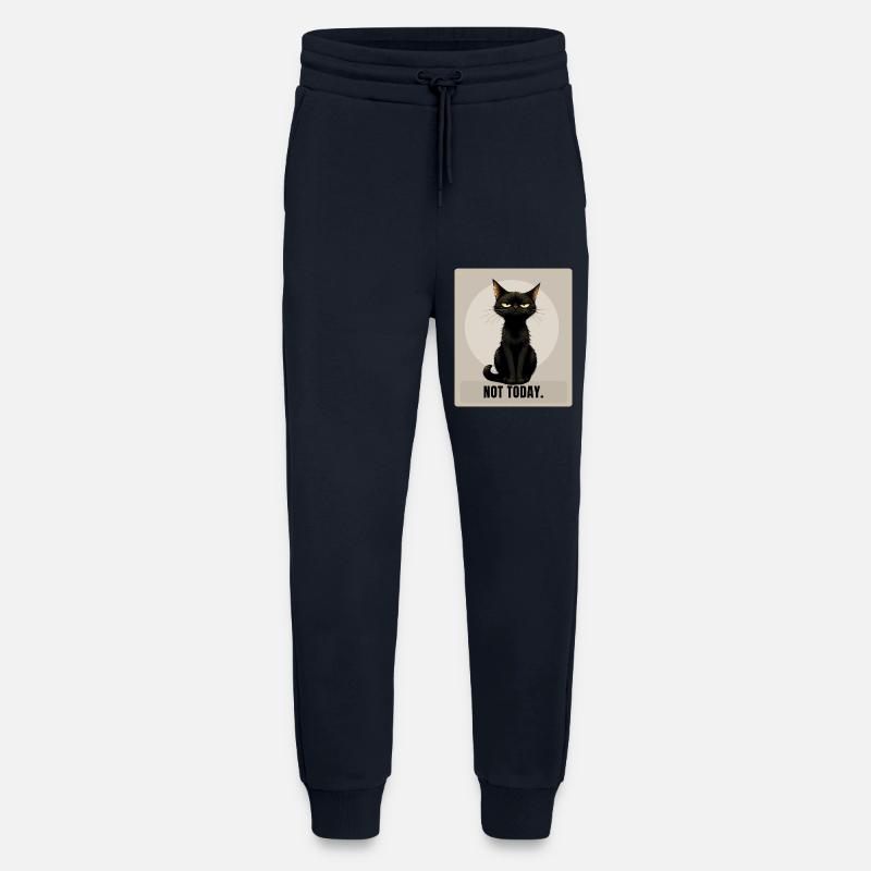 Not Today. – Sarcastic Black Cat Design - Jogging Pants - made by SPREAD  - DARK NAVY