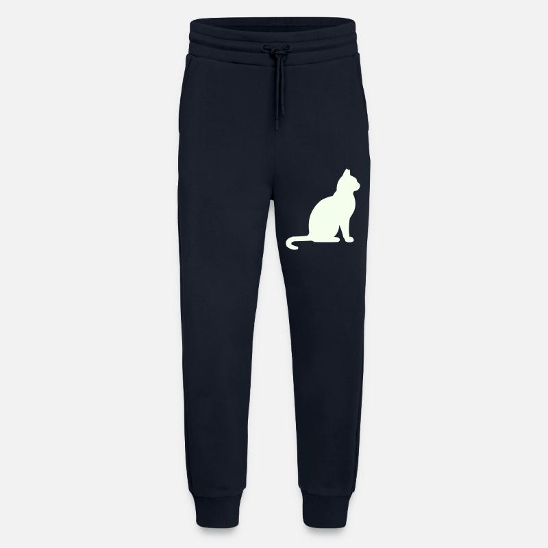 Moonlit Night Cat Silhouette - Jogging Pants - made by SPREAD - DARK NAVY