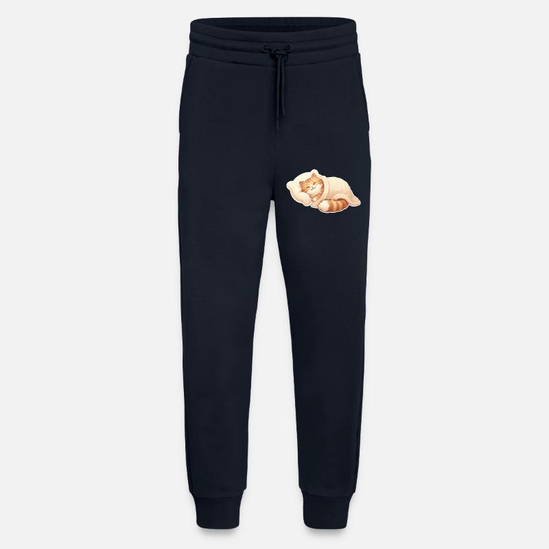 Cat sleeping - Jogging Pants - made by SPREAD  - DARK NAVY