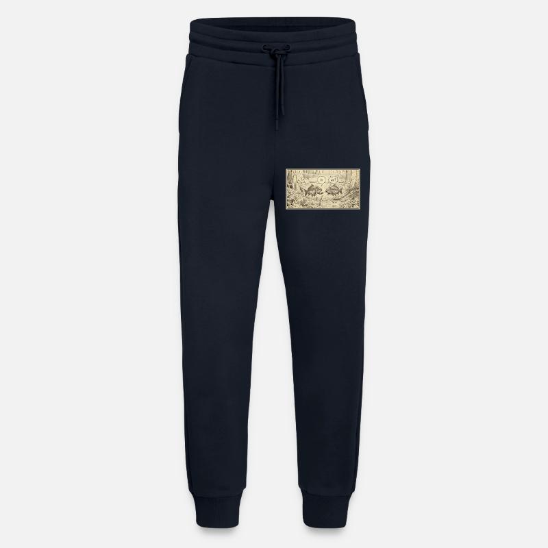 Fischgespräch im Teich - Jogginghose - made by SPREAD - DARK NAVY