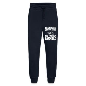 legenden altern nicht sie fahren fahrrad - Jogginghose - made by SPREAD - DARK NAVY - Vorne
