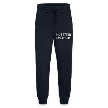 1 % mieux chaque jour - Pantalon de jogging bio décontracté fabriqué en UE - DARK NAVY - Devant
