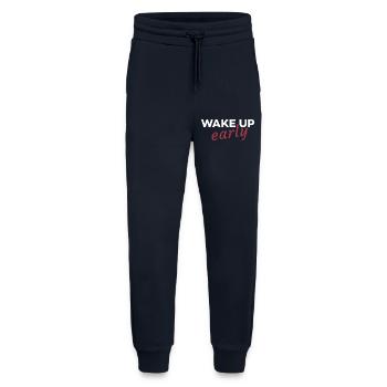 Wake up early - Jogging Pants - made by SPREAD  - DARK NAVY - Front