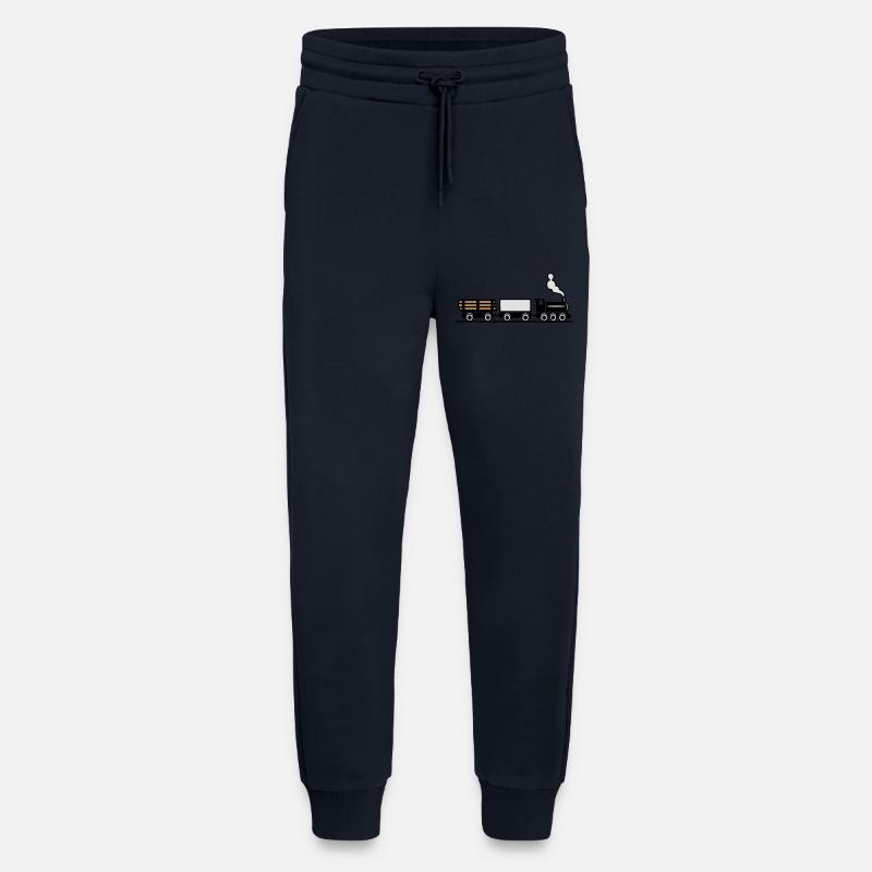 dampflok eisenbahn spielzeug güterzug - Jogginghose - made by SPREAD - DARK NAVY