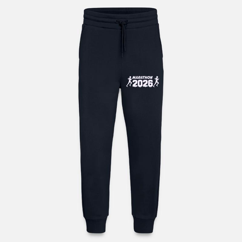 Marathon 2026 Runner Silhouette Design - Jogging Pants - made by SPREAD  - DARK NAVY