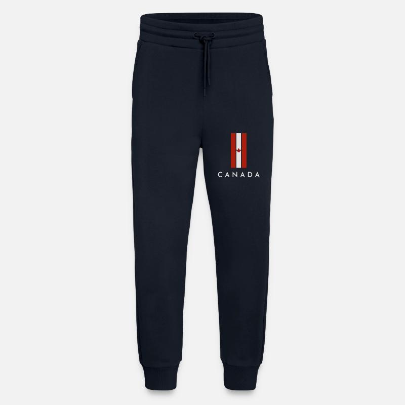 Drapeau du Canada, fierté canadienne - Pantalon de jogging bio décontracté fabriqué en UE - DARK NAVY