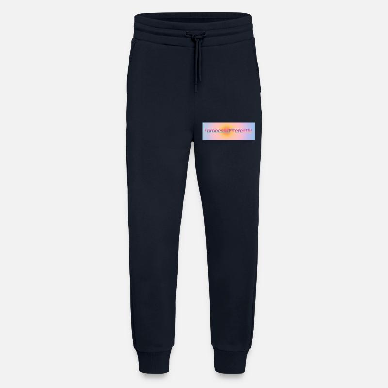 I process differently - Jogging Pants - made by SPREAD  - DARK NAVY