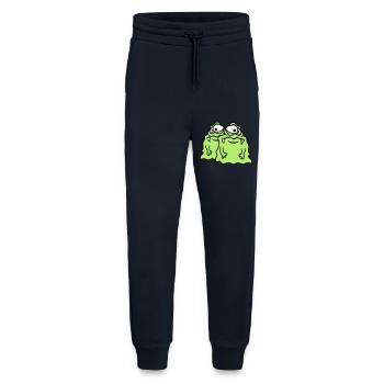 team 2 freunde paar glibber schleim ekelig schleim - Jogginghose - made by SPREAD - DARK NAVY - Vorne
