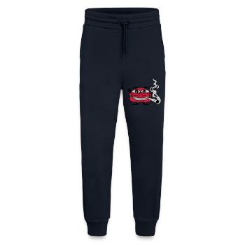 Fumer de l’herbe drôle de monstre - Pantalon de jogging bio décontracté fabriqué en UE - DARK NAVY - Devant