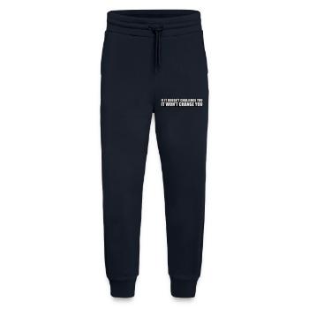 Séance d’entraînement Fitness Motivation Citation - Pantalon de jogging bio décontracté fabriqué en UE - DARK NAVY - Devant