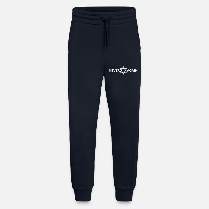 NEVER AGAIN - Jogging Pants - made by SPREAD  - DARK NAVY