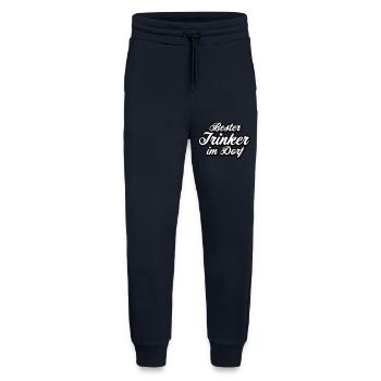 Bester Trinker im Dorf Spruch Geschenk - Jogginghose - made by SPREAD - DARK NAVY - Vorne