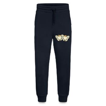 2 Schnuller Katzen Zwei Baby Geschwister Zwillinge - Jogginghose - made by SPREAD - DARK NAVY - Vorne