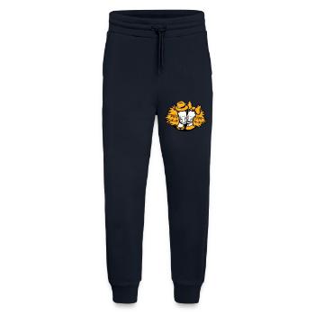 2 Pferd Hut Mann Mädchen Liebespaar Valentinstag - Jogginghose - made by SPREAD - DARK NAVY - Vorne