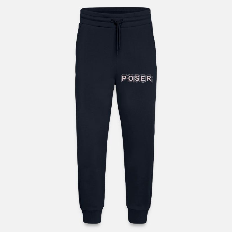 Minimalist POSER Text Design - Jogging Pants - made by SPREAD - DARK NAVY