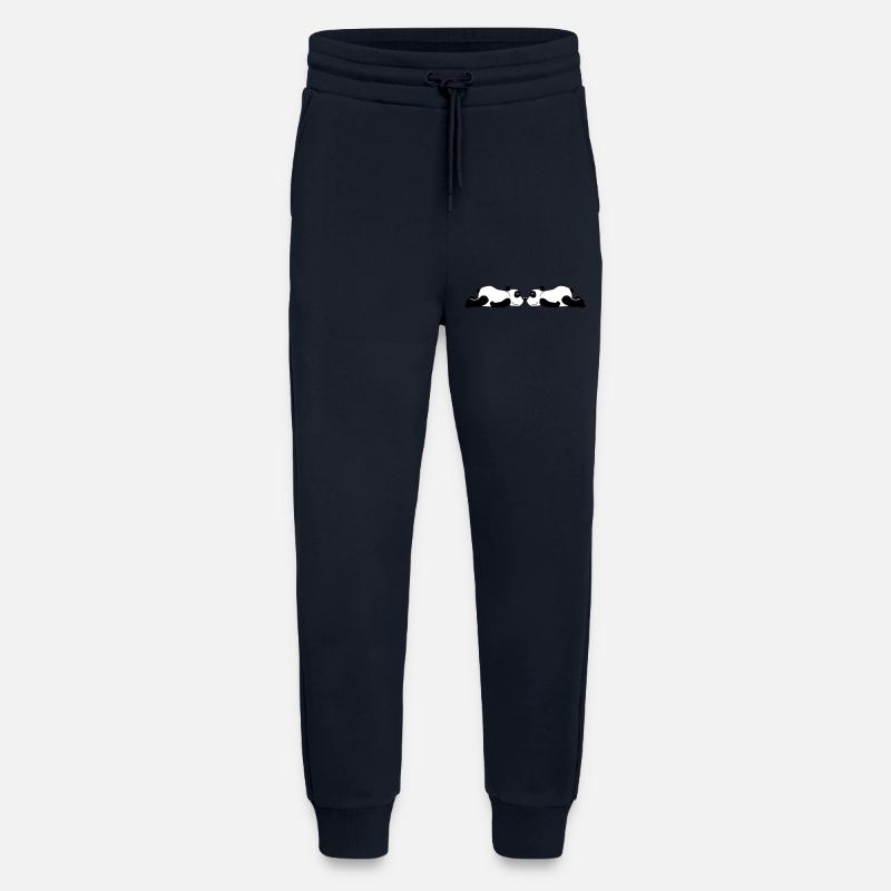 2 liegende Panda - Jogginghose - made by SPREAD - DARK NAVY