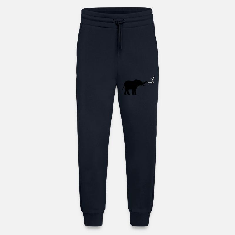 Smoking Elephant Joint Weed - Jogging Pants - made by SPREAD  - DARK NAVY
