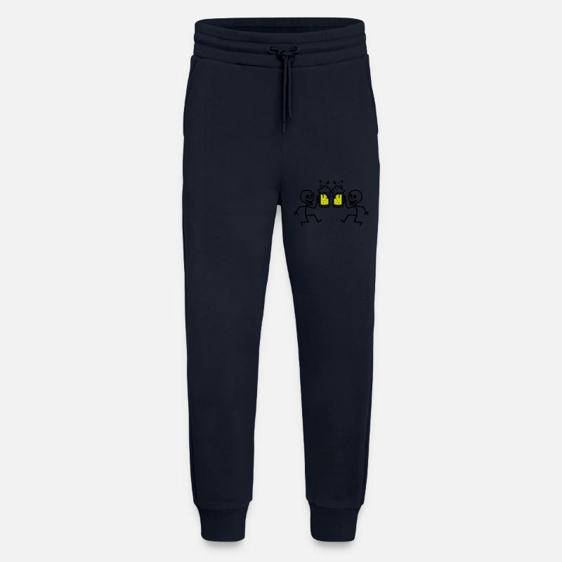 Squelette Bière Drôle - Pantalon de jogging bio décontracté fabriqué en UE - DARK NAVY