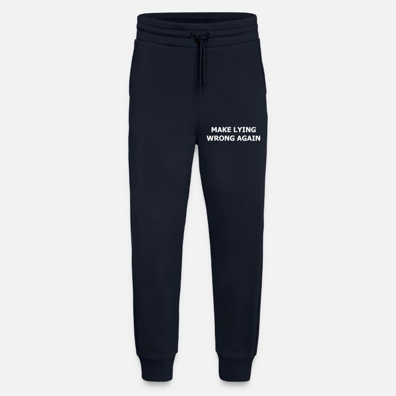 make_lying_wrong_again_whi - Jogginghose - made by SPREAD - DARK NAVY