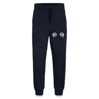 Sad crying girl face - Jogging Pants - made by SPREAD  - DARK NAVY - Front