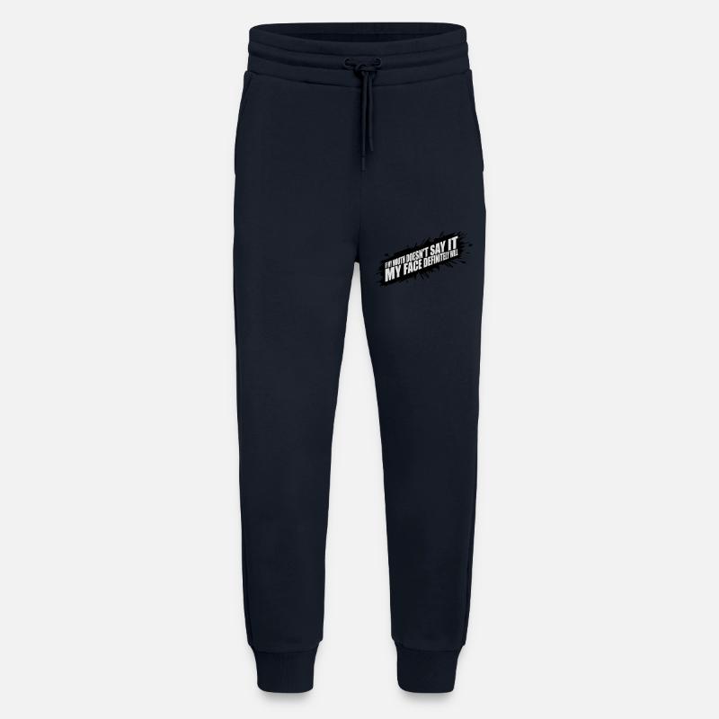 my face definitely will - Jogging Pants - made by SPREAD - DARK NAVY
