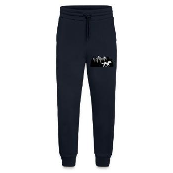 Berge Wald Natur Pferd - Jogginghose - made by SPREAD - DARK NAVY - Vorne