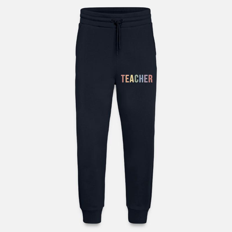 Soft-Pride-Lehrer-Typografiedesign im 90er-Jahre-Look - Jogginghose - made by SPREAD - DARK NAVY