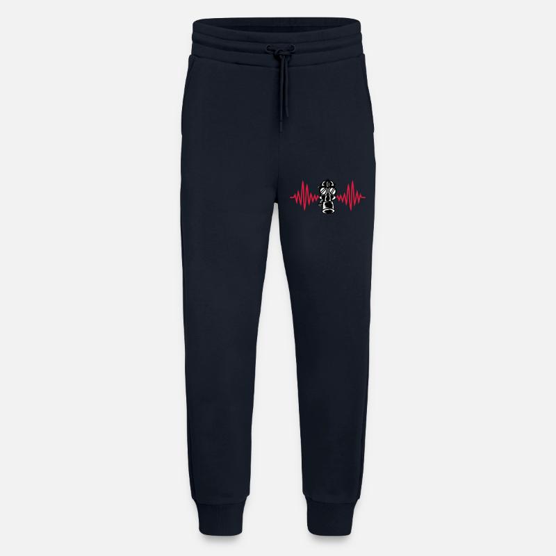 Pulse Retro Gas Mask Heartbeat - Jogging Pants - made by SPREAD - DARK NAVY