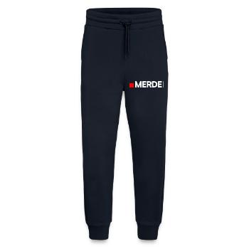 SHIT | Humor, minimalist reaction - Jogging Pants - made by SPREAD  - DARK NAVY - Front