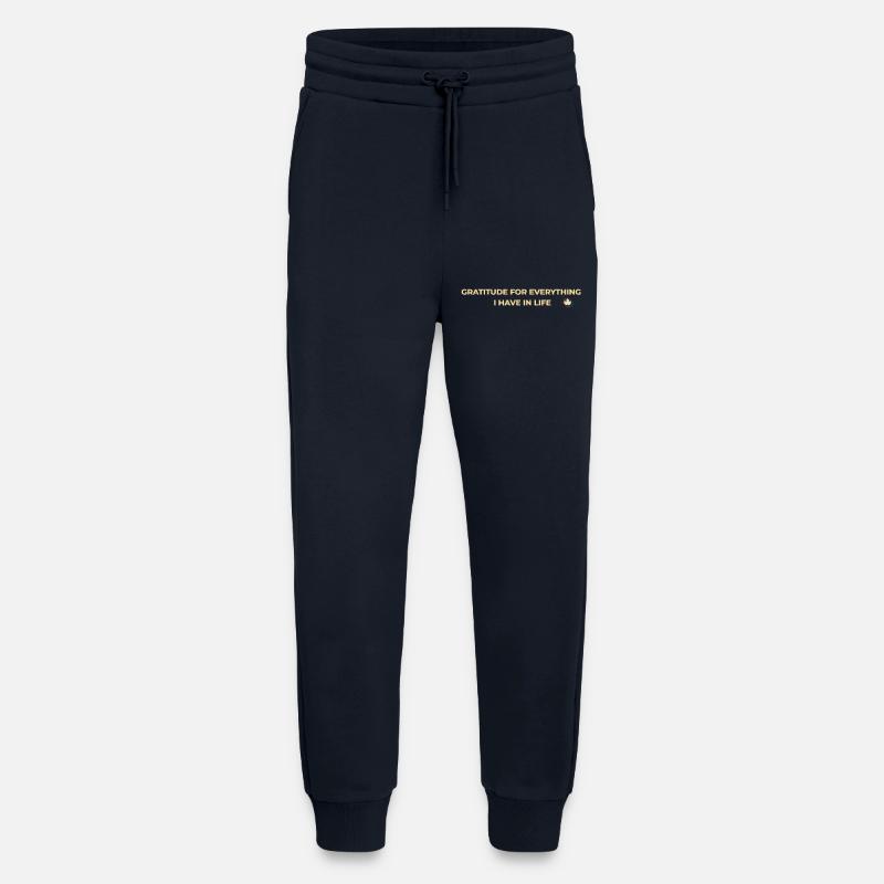 Gratitude – Dankbarkeit und Achtsamkeit Gold - Jogginghose - made by SPREAD - DARK NAVY