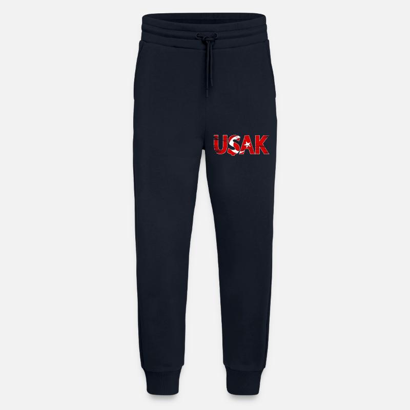 Usak Drapeau turc utilisé - Pantalon de jogging bio décontracté fabriqué en UE - DARK NAVY